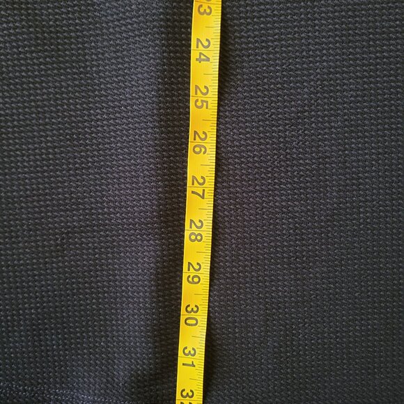 Black Halter Fit & Flare Textured Knee Length Dress - Picture 9 of 9